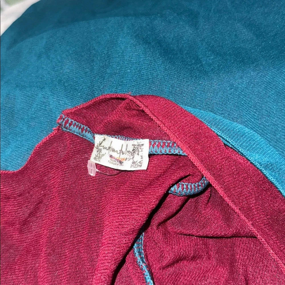 NWOT Intimately Free People Double Take Long Sleeve Top Rose Garnet Combo